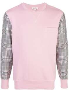 Alexander McQueen plaid sleeve sweatshirt