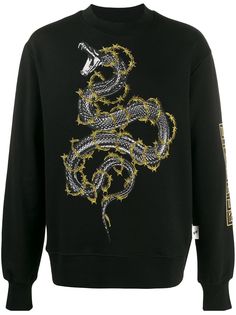 Roberto Cavalli snake print sweatshirt