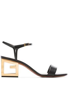Givenchy босоножки на каблуке в форме логотипа