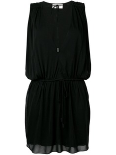 Saint Laurent платье с глубоким V-образным вырезом