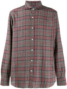 Barba check-print shirt