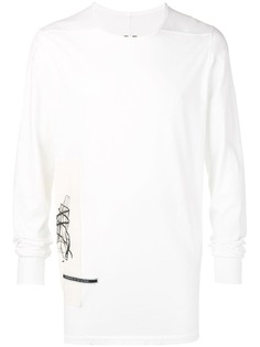 Rick Owens DRKSHDW футболка с длинными рукавами и нашивкой Aliens
