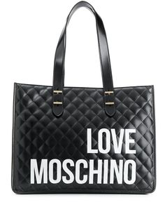 Love Moschino стеганая сумка-тоут с логотипом
