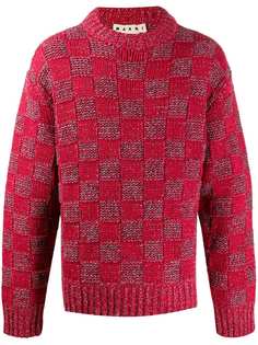 Marni checkered knitted jumper