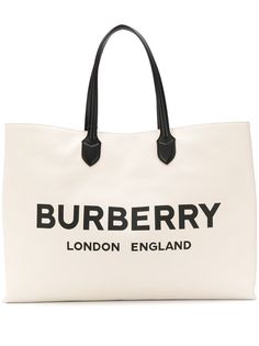Burberry logo print tote bag