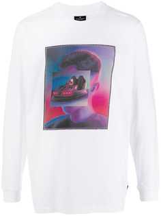 Marcelo Burlon County Of Milan BUMPER CAR T-SHIRT L/S WHITE MULTICOLOR