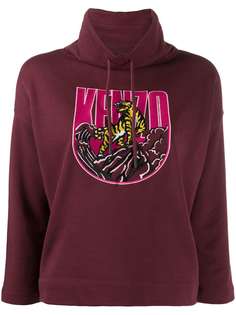 Kenzo logo embroidered boxy hoodie