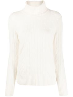 N.Peal Cable Roll Neck Cashmere Sweater