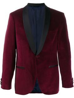 MP Massimo Piombo velvet-effect single-breasted blazer