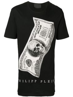 Philipp Plein футболка с круглым вырезом и принтом доллара