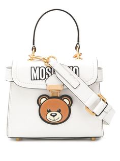 Moschino сумка на плечо с нашивкой в виде медведя