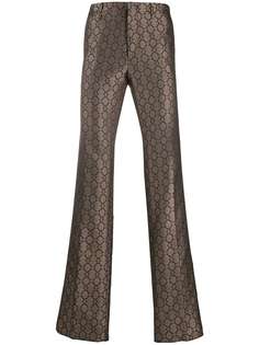 Etro брюки широкого кроя с узором