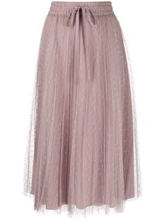 Red Valentino плиссированная юбка Point dEsprit