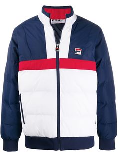 Fila пуховик в стиле колор-блок