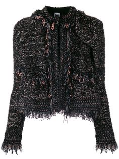 M Missoni куртка с эффектом металлик и бахромой