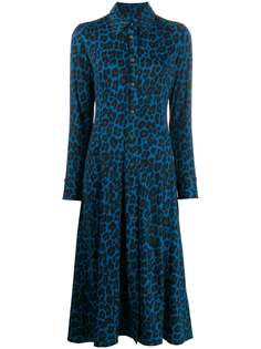 Paul Smith платье-рубашка миди с леопардовым принтом