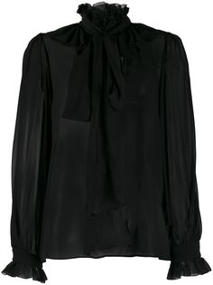 Blumarine прозрачная блузка с бантом
