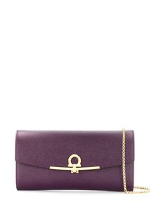 Salvatore Ferragamo клатч прямоугольной формы с декором Gancini