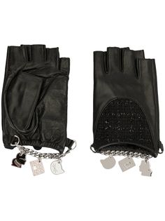Karl Lagerfeld твидовые перчатки Charms