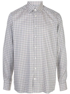 Eton plaid-print shirt