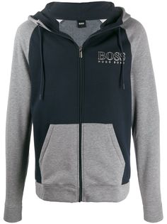 Boss Hugo Boss colour block zipped hoodie