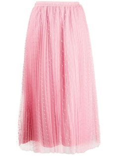 Red Valentino сетчатая юбка А-силуэта