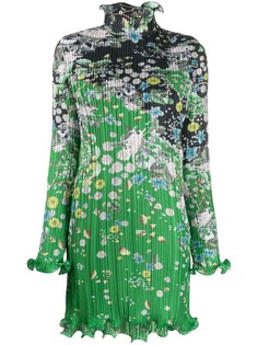 Givenchy плиссированное платье с оборками