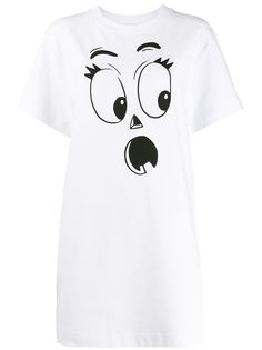 Moschino платье из джерси с принтом