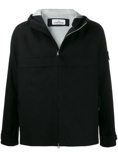 Stone Island куртка с капюшоном и логотипом