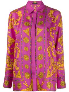 Versace жаккардовая рубашка
