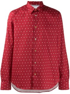 Paul Smith рубашка узкого кроя в горох
