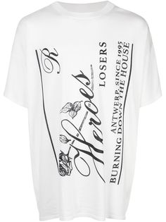 Raf Simons футболка с принтом Heroes