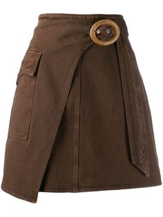Nanushka юбка мини с запахом