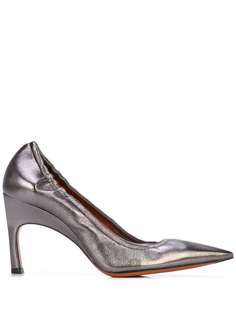 Santoni elasticated pointed pumps