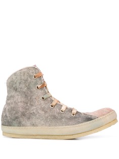 A Diciannoveventitre bleached effect panelled sneakers