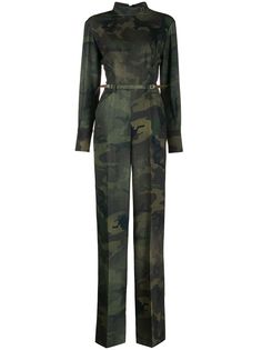 Ermanno Scervino camouflage belted jumpsuit