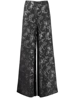 Romeo Gigli Pre-Owned широкие брюки 1990-х годов с принтом пейсли