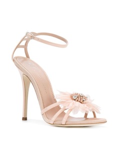 Giuseppe Zanotti босоножки с цветочными деталями