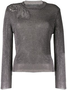 Alberta Ferretti METALLIC KNIT SWEATER