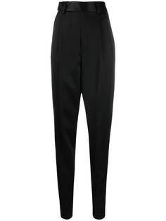 Saint Laurent зауженные брюки с завышенной талией
