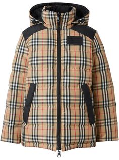 Burberry куртка-пуховик в клетку Vintage Check