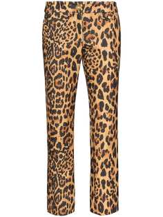 Paco Rabanne укороченные брюки с леопардовым принтом