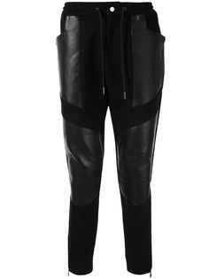 Loveless textured panel slim-fit track pants