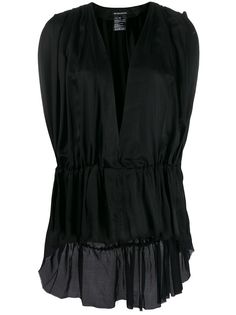 Ann Demeulemeester блузка с глубоким V-образным вырезом