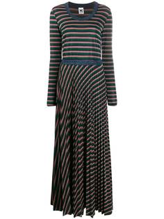 M Missoni платье в полоску с эффектом металлик