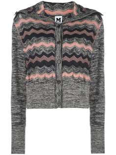 M Missoni трикотажный кардиган с узором зигзаг