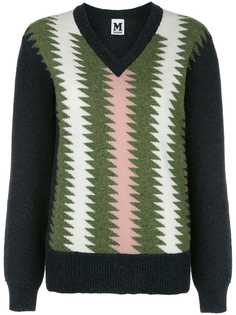 M Missoni свитер с узором зигзаг