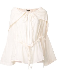 Ann Demeulemeester блузка с кулиской и капюшоном