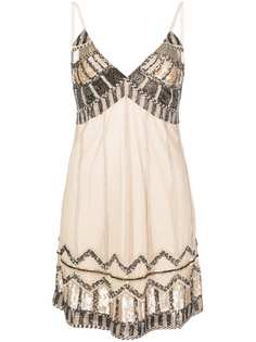 Alexis bead embroidered dress