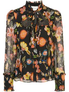 Alexis floral print cut-out blouse